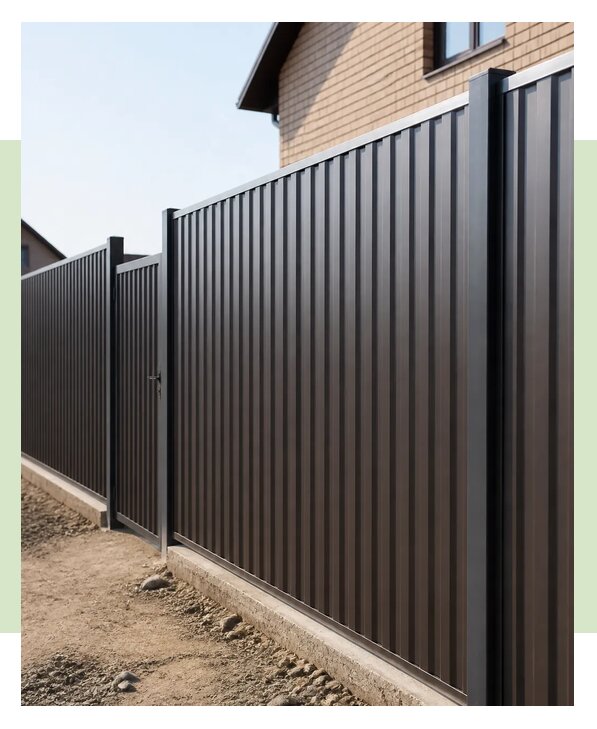 Забор из профнастила 1,8 под ключ в Сарове по цене от 3333 р. | ЗаборЭксеперт-Сро